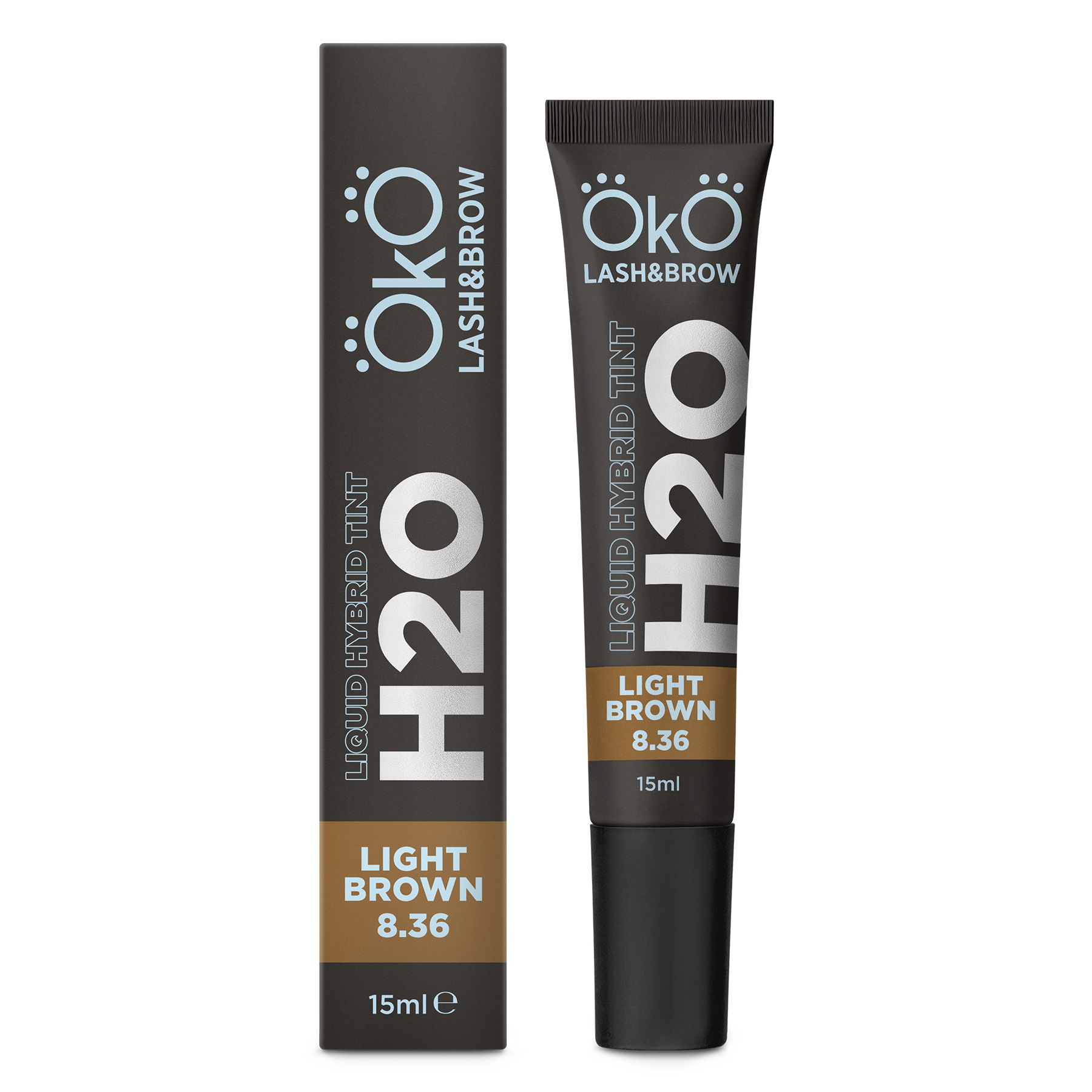 ÖkÖ lash & brow Liquid Hybrid tint H2O LIGHT BROWN 15ml