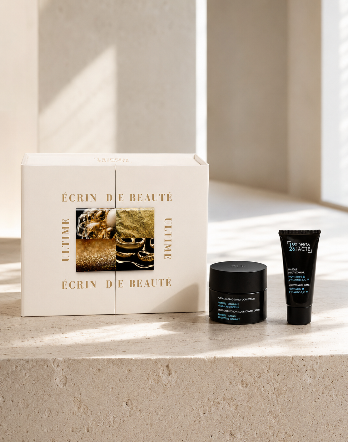 Derm Acte Ultime julegaveæske – Anti-age creme + GRATIS multivitaminmaske (B2B)