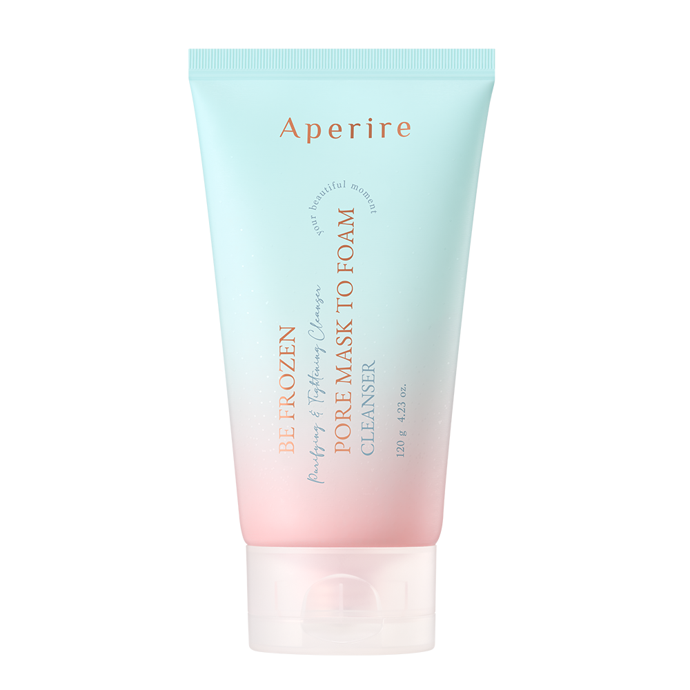 Aperire be frozen pore mask to foam cleanser K-Beauty