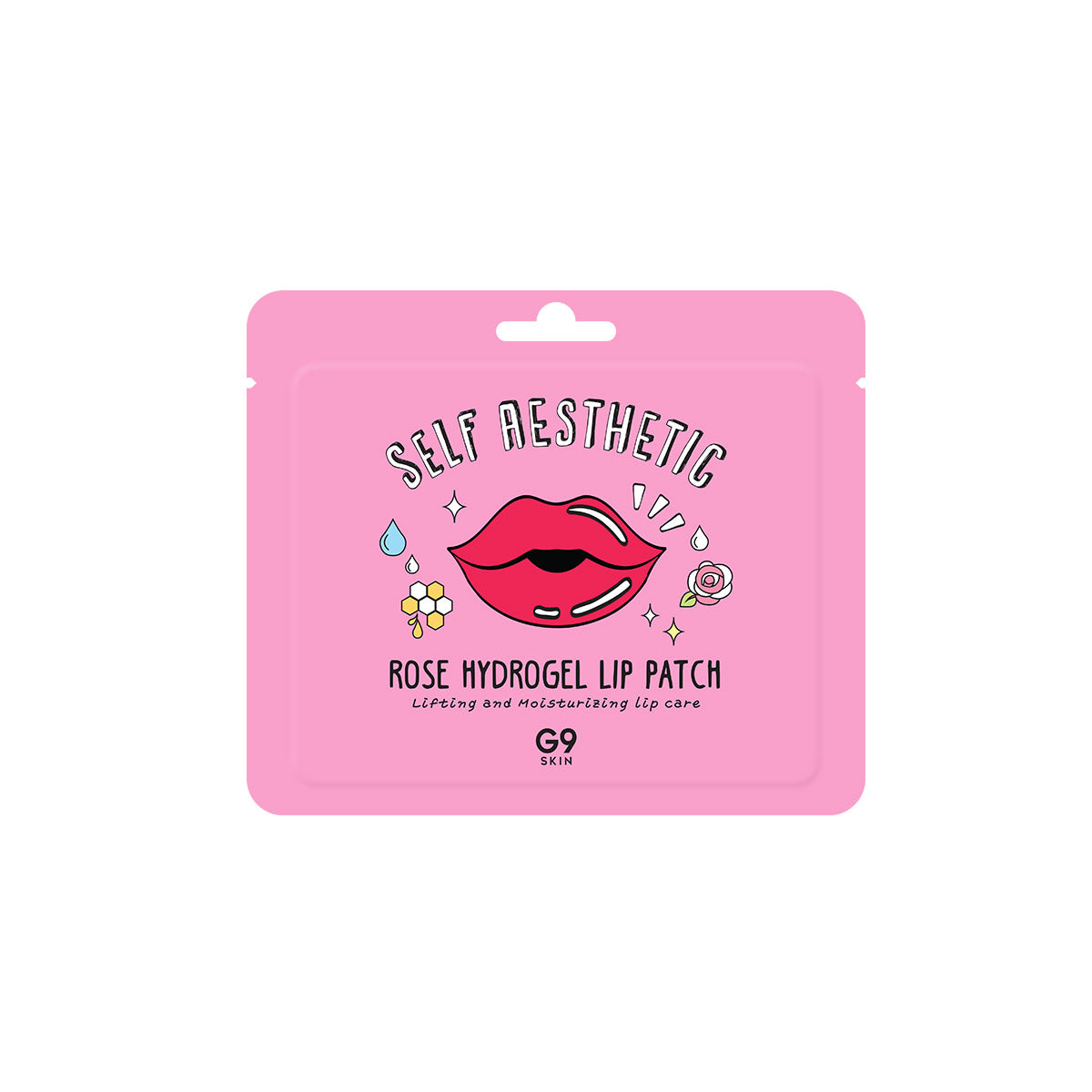 G9SKIN SELF AESTHETIC ROSE HYDROGEL LIP PATCH  K-beauty