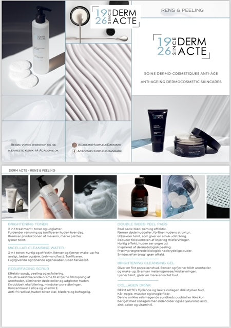 Derm Acte Rens og Peelings flyers