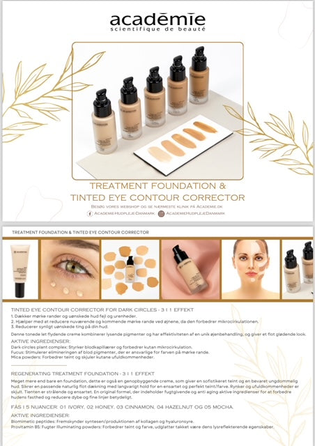 b2b Flyers med Treatment Foundation &amp; Tinted Eye Contour Corrector