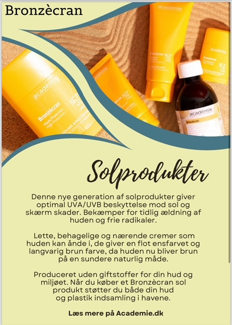 Bronzècran Solprodukter flyers