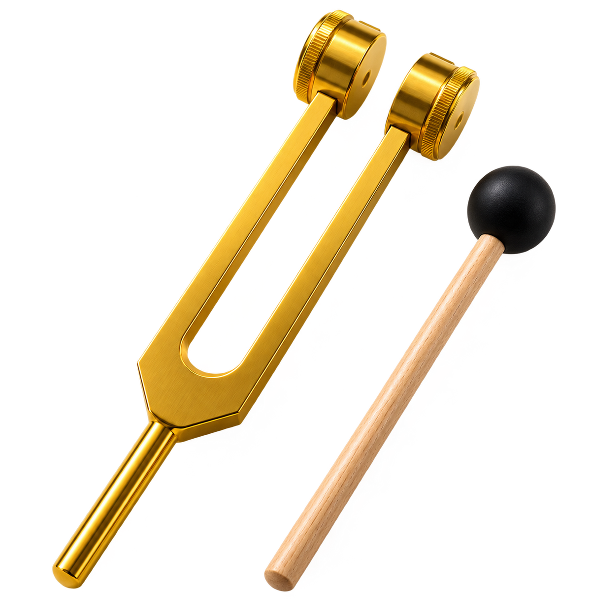 Tuning Fork 128 Hz – Guldfarvet lydgaffel inkl. anslagsstav